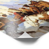 N C Wyeth Western Malerei "The War Party" Fotodruck (Ecke)