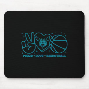 N Charlotte Hornets Peace Love Sketll Mousepad