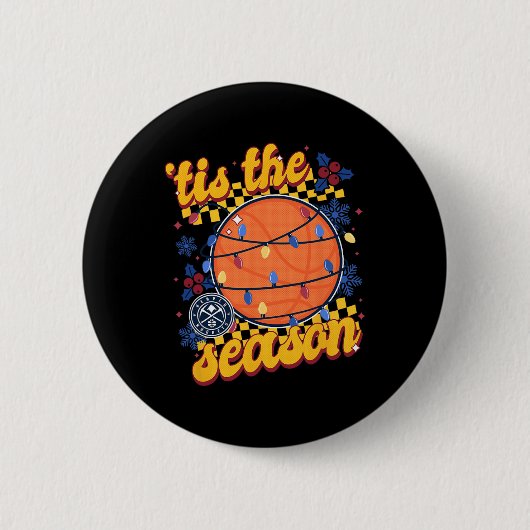 N Denver Nuggets Christmas Tis The Season Button (Vorderseite)