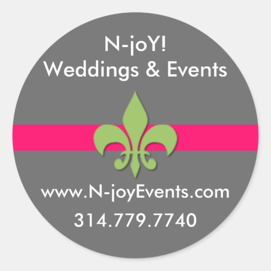 N-Freude! Lilien-Siegel Sticker.#3 Runder Aufkleber (Vorderseite)