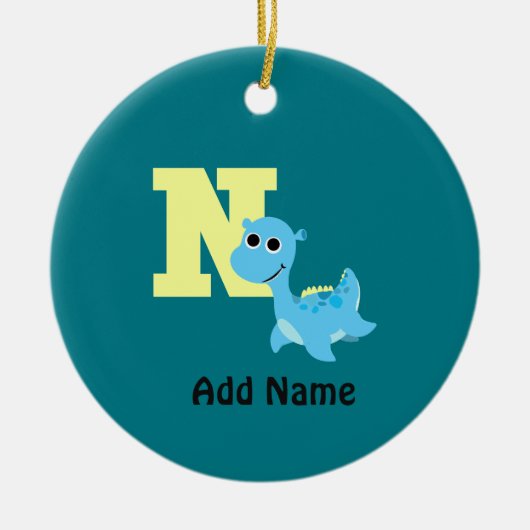 N für Nessie Keramik Ornament (Vorne)