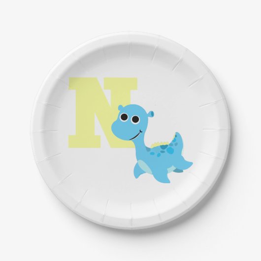 N für Nessie Pappteller (Vorderseite)