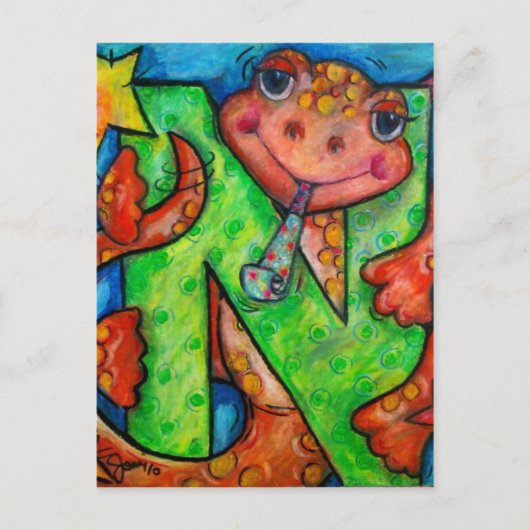 N für Newt Postkarte (Vorderseite)