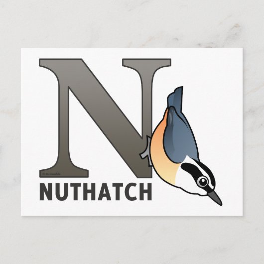 N für Nuthatch Postkarte (Vorderseite)
