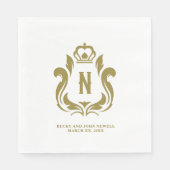 N Gold Wappen Serviette (Vorderseite)