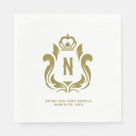 N Gold Wappen Serviette