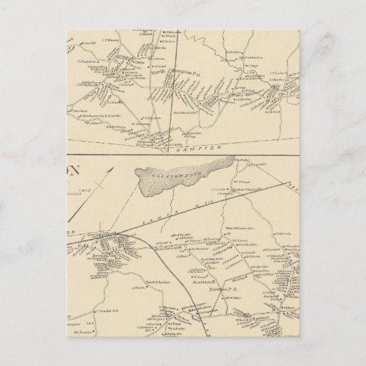 N Hampton, Newton Postkarte (Vorderseite)