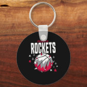 N Houston Rockets Sketll Doodle Stars  Schlüsselanhänger (Vorderseite)