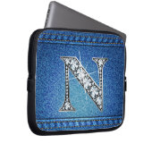 N Imitate "Diamond" Denim Stitching Electronics Ba Laptopschutzhülle (Vorne Rechts)