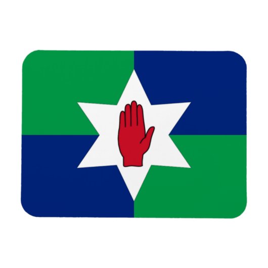 N. Ireland Flag Magnet - Stern auf Grün & Blau (Horizontal)