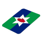 N. Ireland Flag Magnet - Stern auf Grün & Blau (Linke Seite)