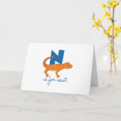 N Is For Newt Karte (Gelbe Blume)
