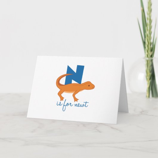 N Is For Newt Karte (Vorderseite)