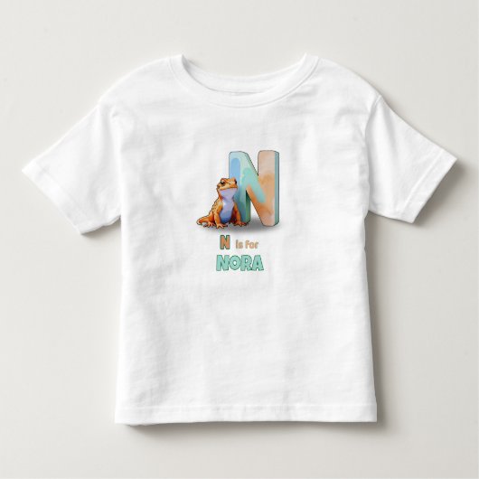 N is for Nora - Personalized Toddler Tee (Vorderseite)