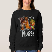 N Is For Nurse Leopard Pumpkin Fall Thanksgiving Sweatshirt (Vorderseite)