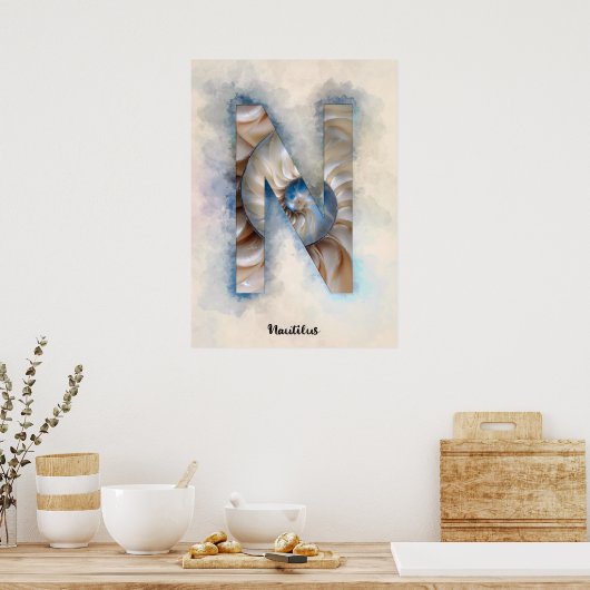 N ist For Nautilus Poster (Küche)