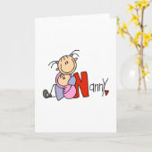 N ist für Kindermädchen Karte (Gelbe Blume)