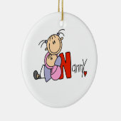 N ist für Kindermädchen Keramik Ornament (Rechts)