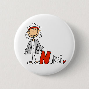 N ist für Krankenschwester Button