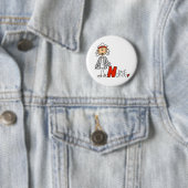 N ist für Krankenschwester Button (Beispiel)