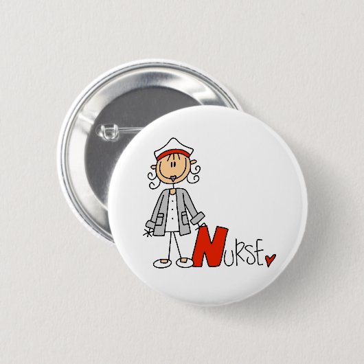 N ist für Krankenschwester Button (Vorne & Hinten)