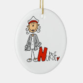 N ist für Krankenschwester Keramikornament (Rechts)