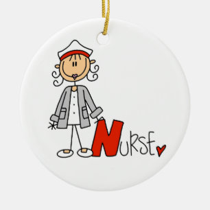 N ist für Krankenschwester Keramikornament