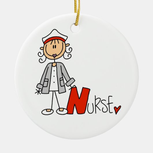 N ist für Krankenschwester Keramikornament (Vorne)
