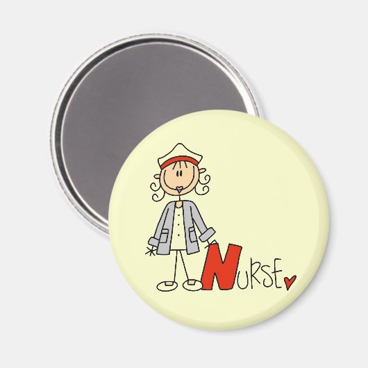 N ist für Krankenschwester Magnet (Vorderseite/Rückseite)
