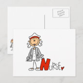 N ist für Krankenschwester Postkarte (Vorne/Hinten)