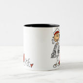 N ist für Krankenschwester Zweifarbige Tasse (Mittel)