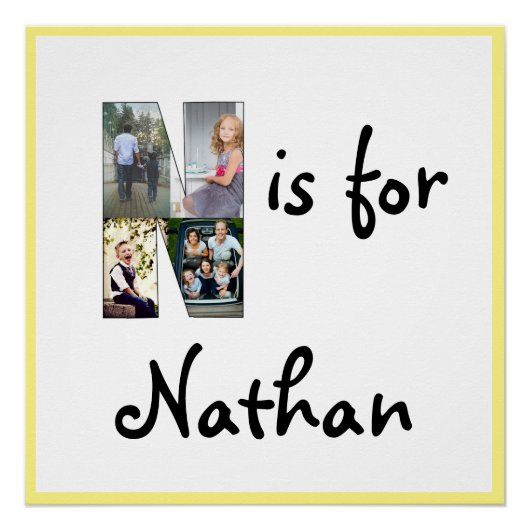 N ist für Name Poster (Vorderseite)
