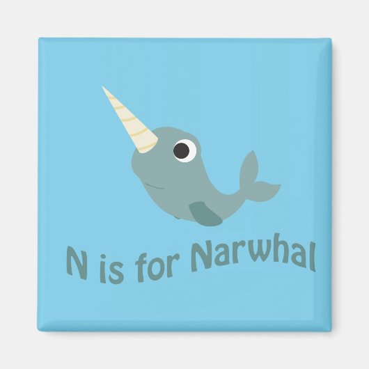 N ist für Narwhal Magnet (Vorne)