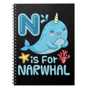 N ist für Narwhal Notizblock