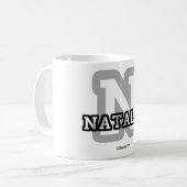 N ist für Natalia Kaffeetasse (Vorderseite Links)