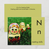 N ist für Nesting Dolls Postkarte (Vorne/Hinten)