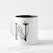 N ist für Neuromuskuläre Funktion (Tasse) Zweifarbige Tasse (Vorderseite Links)