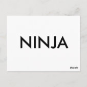 "N" ist für Ninja Alphabet Flashcard Postkarte (Rückseite)