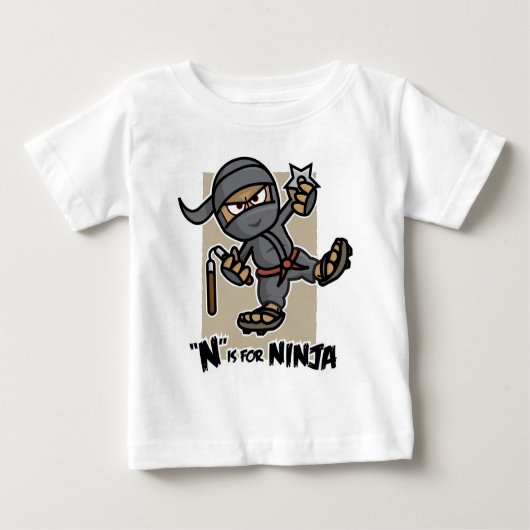 "N" ist für Ninja Kleinkind Long Sleeve Baby T-shirt (Vorderseite)