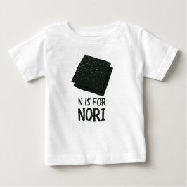N ist für NORI Green Veggie Alphabet N Baby T-shirt