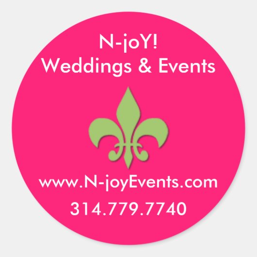 N-joY! Lilie Siegel Sticker. Runder Aufkleber (Vorderseite)