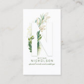 N Letter Monogram Gold Greenerity Blätter Elegant Visitenkarte (Vorderseite)