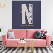 N Monogram, Initial Bar Bat Mitzvah Sign-In Board Leinwanddruck (Insitu (Wohnzimmer))