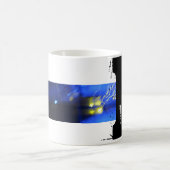 N Monogram Typographic Grunge Tasse (Mittel)