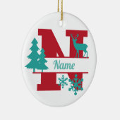 N Monogram Urlaubshaus Tree Ornament (Rechts)