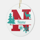 N Monogram Urlaubshaus Tree Ornament (Links)