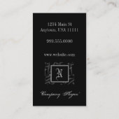 N Monogram-Visitenkarte Visitenkarte (Rückseite)