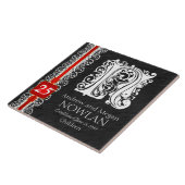 N Monogram "White Lace on Black" Anniversary Tile Fliese (Seite)
