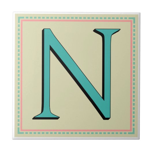 N-MONOGRAMM-BUCHSTABE FLIESE (Vorderseite)