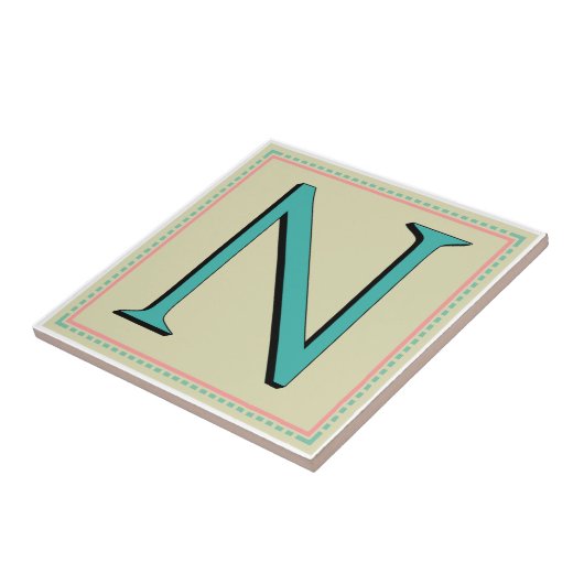 N-MONOGRAMM-BUCHSTABE FLIESE (Seite)